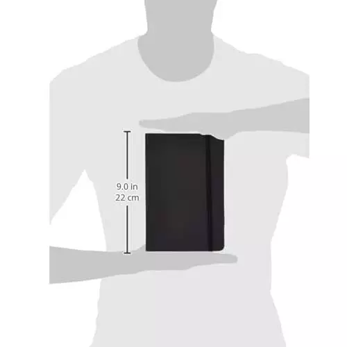 PAPERLLA Notebook With Elegant Hard Bound Box A5 192 Pages 80 GSM leather Cover Black, C01876