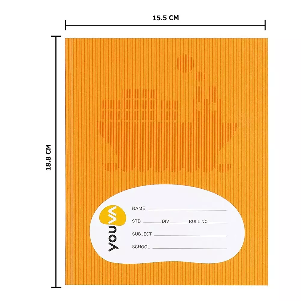 Youva by Navneet Jumbo Note Book 18 cmx24 cm 120 Pages Soft Bound 23701, (Pack of 4)