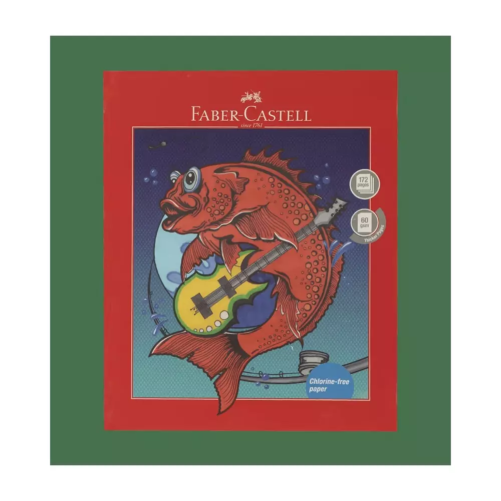 Faber-Castell Single Line Long Notebook 60 GSM 18x24 cm 172 Pages (Pack of 12)