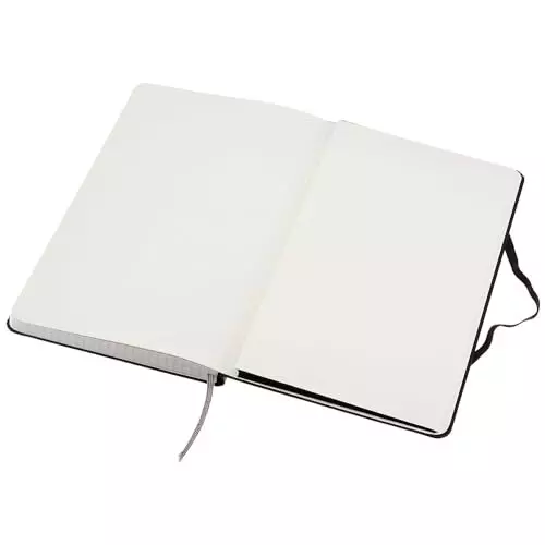 PAPERLLA Notebook Diary A5 240 Pages 80 GSM Cardboard Cover Black, C01999
