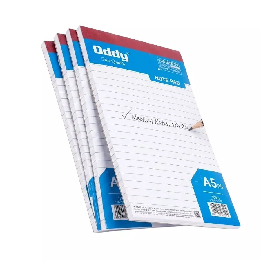 Oddy Spiral Notebook Pocket Size 40 Sheets No. 2 White Paper for Home, Office & School, SNP-02