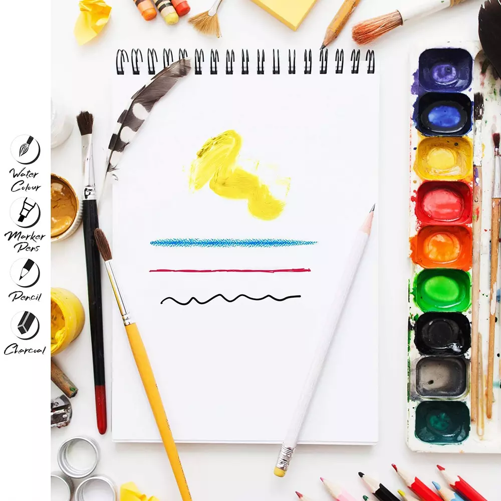 Solo Sketch Book (Portrait) D2 A4 White Color, SBA4PD2
