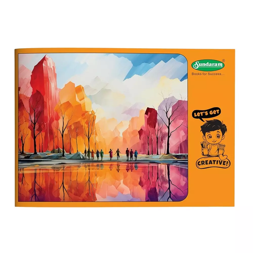 Sundaram Soft Bound Drawing Book 42 x 29.5 (A3) 36 Pages Orange, D-7