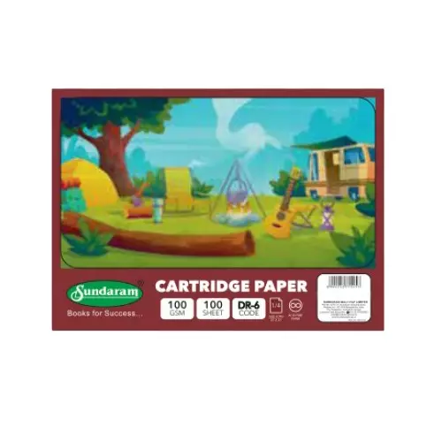 Sundaram Cartridge Drawing Paper 100 GSM 27 x 37 cm (1/4) 100 Sheets Design Assorted, DR-6