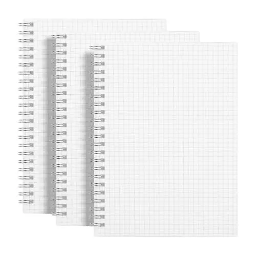 PAPERLLA Wiro-Bound Notebook 480 Page Squared A5 Size 100 GSM Paper, 2800 (Set of 3)