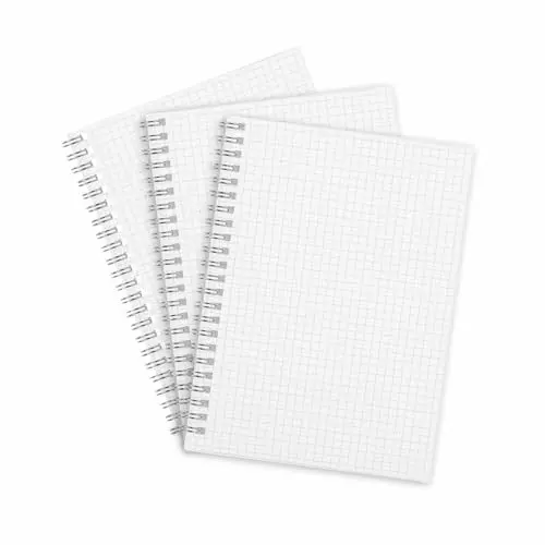 PAPERLLA Wiro-Bound Notebook 480 Page Squared A5 Size 100 GSM Paper, 2800 (Set of 3)