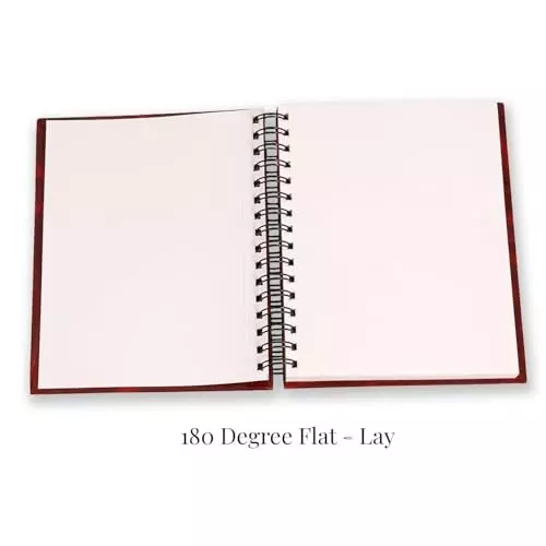 PAPERLLA Twin Wire Hardbound Sketchbook Diary 120 Page Plain 8.5 x 6.5 Inch Size 160 GSM Paper, C02825