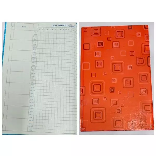 GENERIC Durable Attendance Register 2 Quire, 144 Pages, Full Scape Size