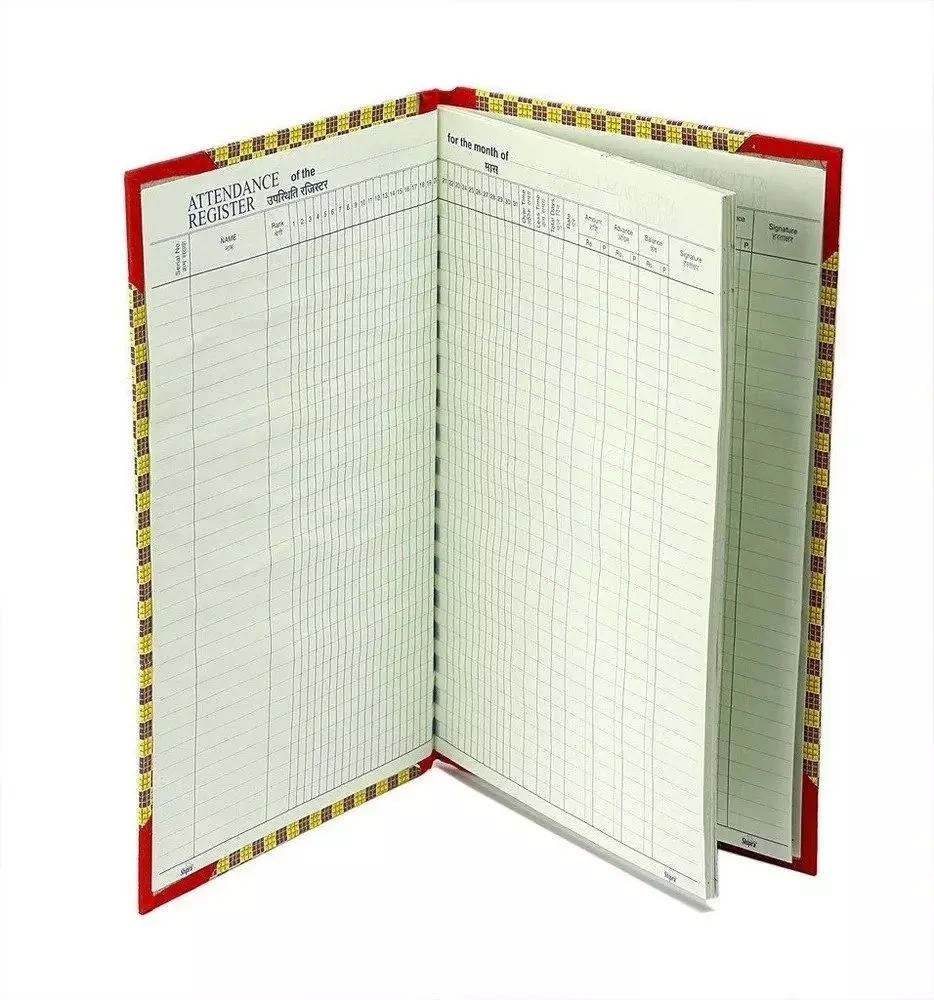 GENERIC Durable Attendance Register 2 Quire, 144 Pages, Full Scape Size