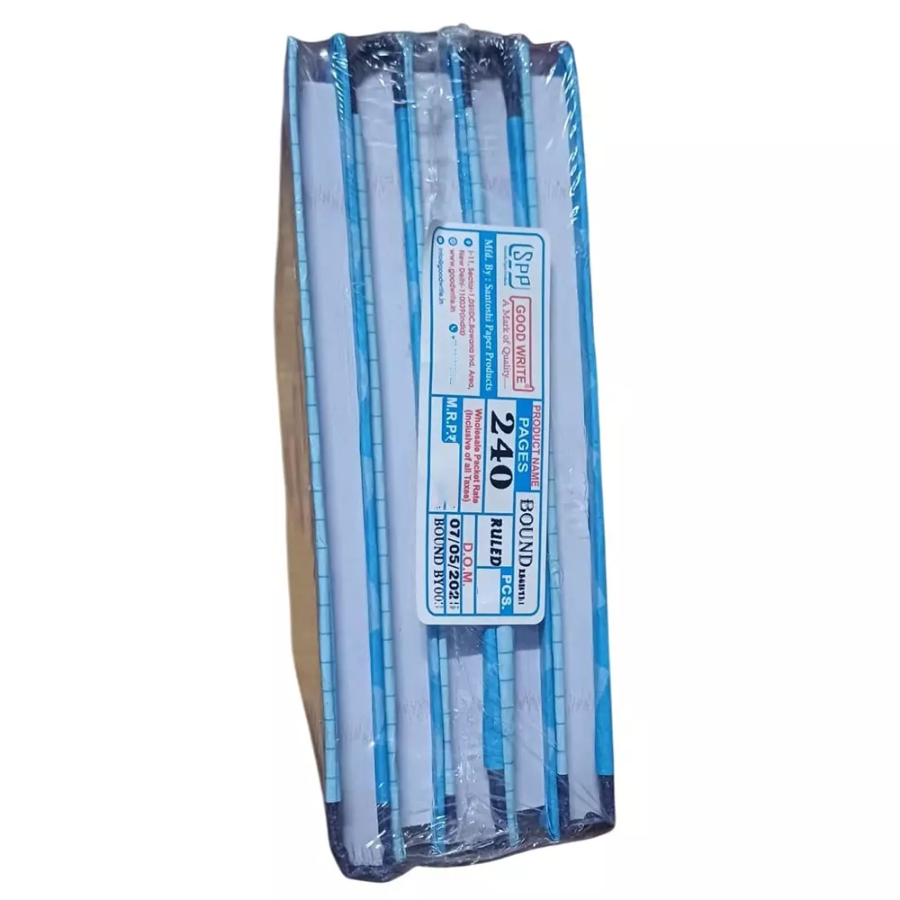 SPP 144 Page Ruled Register Blue (Pack of 5)