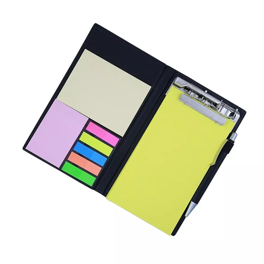 COI Memo Note Pad / Memo Note Book With Sticky Notes & Clip Holder Rectangular