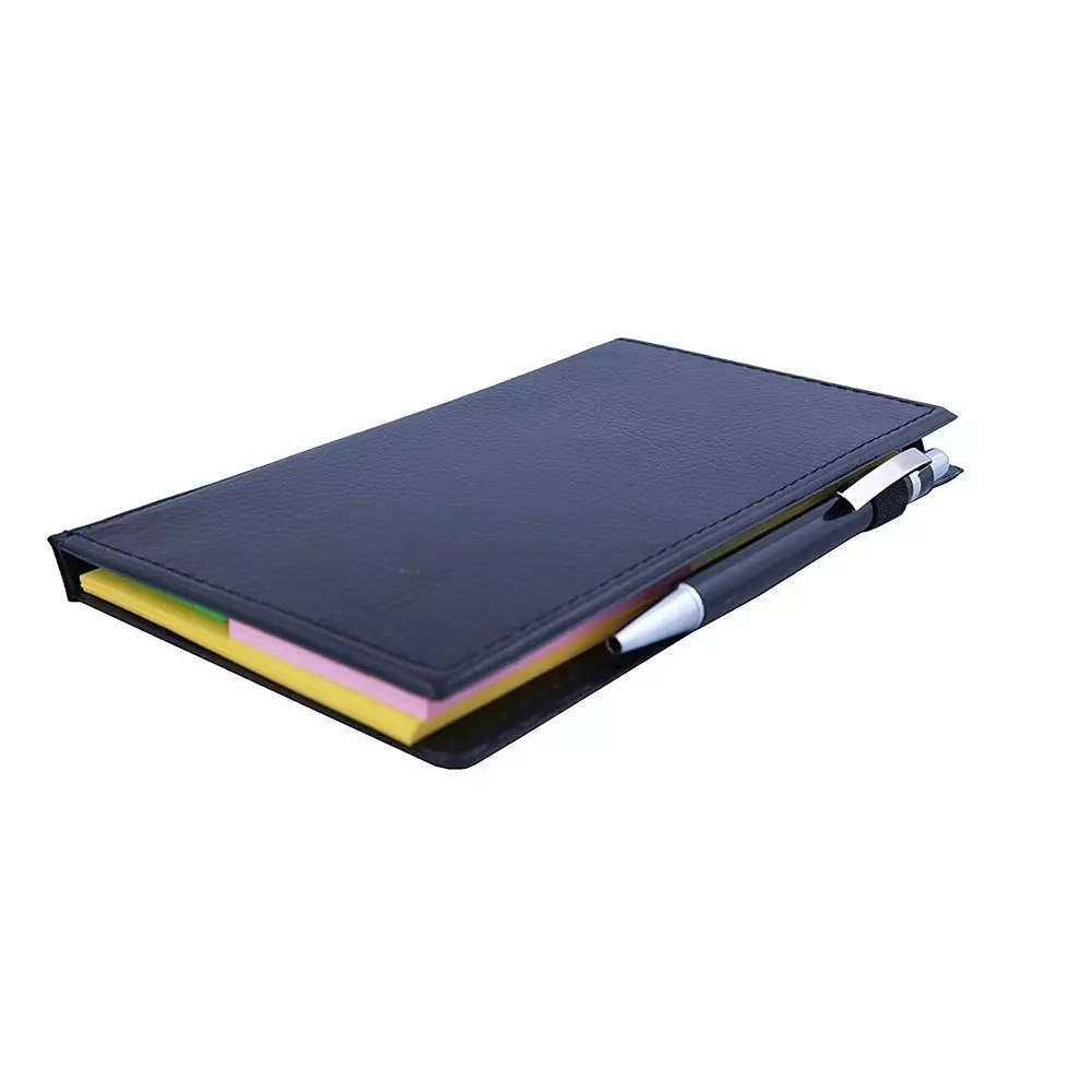 COI Memo Note Pad / Memo Note Book With Sticky Notes & Clip Holder 20 Sheets Square Yellow