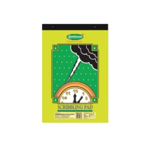 Sundaram Single Line Scribbling Pad 80 Leaves (160 Pages) 14 x 21.5 cm (1/8) Assorted, SP-8