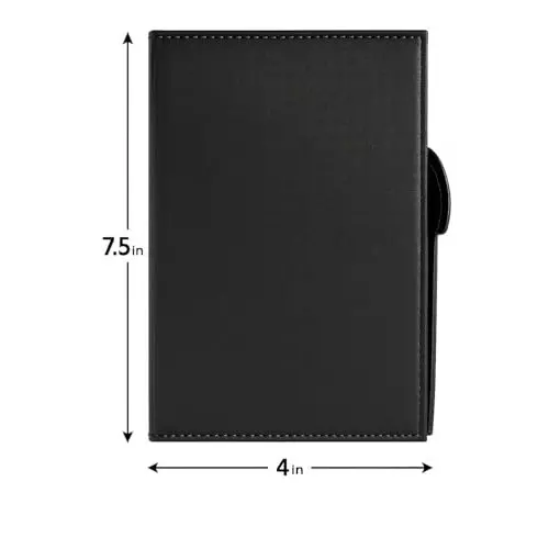 PAPERLLA Memo Note Pad & Note Book With Sticky Notes & Clip Holder 50 Sheet Plain Paper, C0409A (Set of 10)