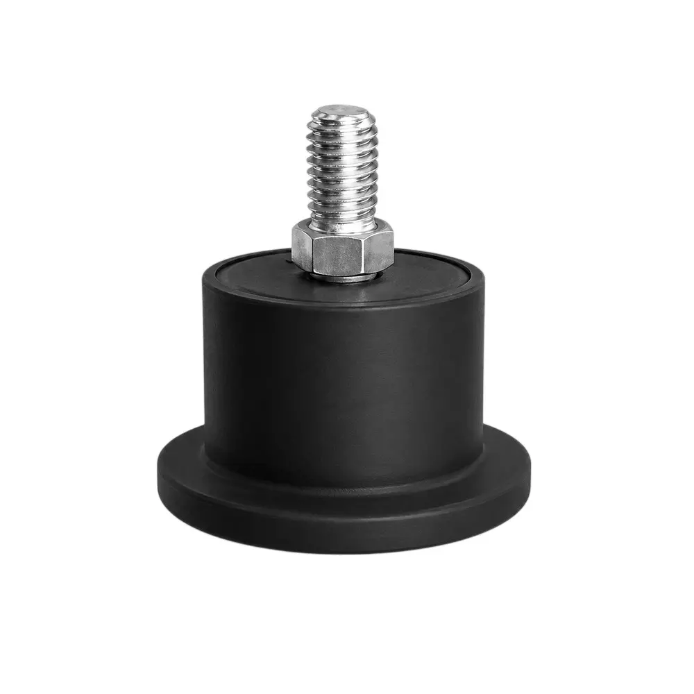 Acko Castors Chair Revolving Adjuster Thread Type Black Round Shape Plastic & Steel 10 mm Height Adjustment for Chair