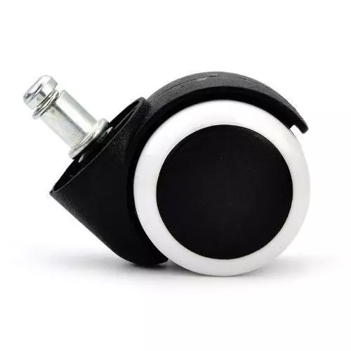 acko-castors-pin-wheel-caster-50-mm-diameter-nylon-wheel-material-pvc-caster-material-black-and-white-for-chair-pack-of-5-pcs