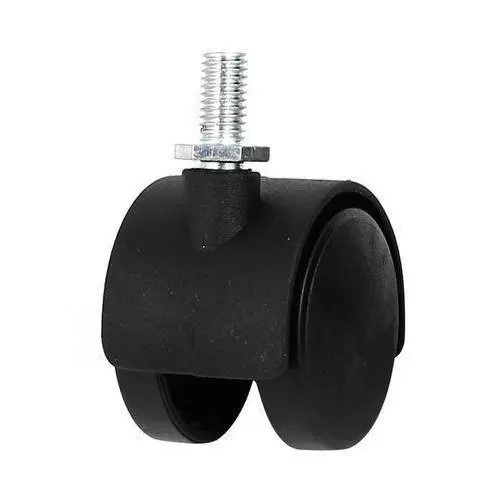 acko-castors-thread-wheel-caster-50-mm-diameter-nylon-wheel-material-pvc-caster-material-black-for-chair-pack-of-5-pcs