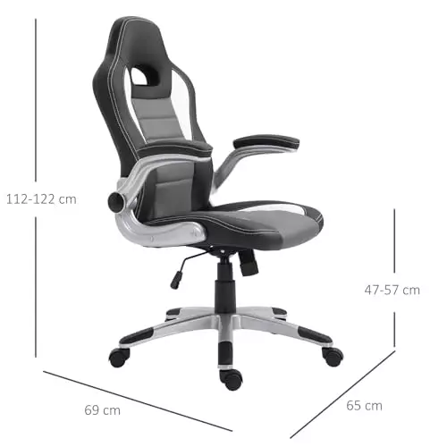 Chair Choice Comfortable Gaming Chair Faux Leather Storm Shadow