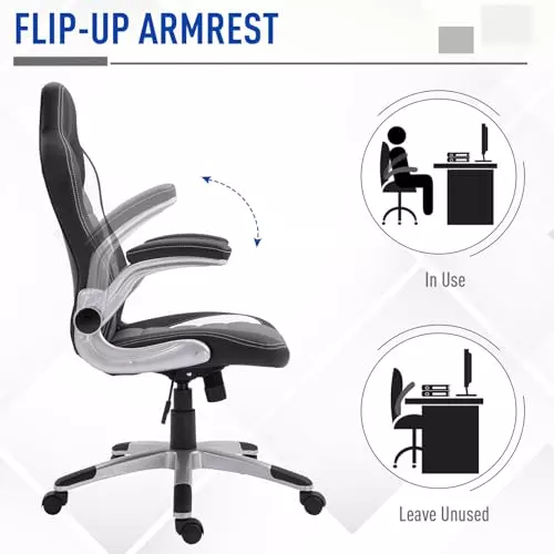 Chair Choice Comfortable Gaming Chair Faux Leather Storm Shadow