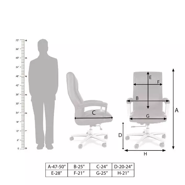 Ib basics Brown Leatherette Affarista Premium Ergonomicanomic Big & Tall Executive Office Chair
