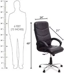 Ib basics Brown Leatherette CasaDorna Elite High Back Ergonomicanomic Office Executive Chair