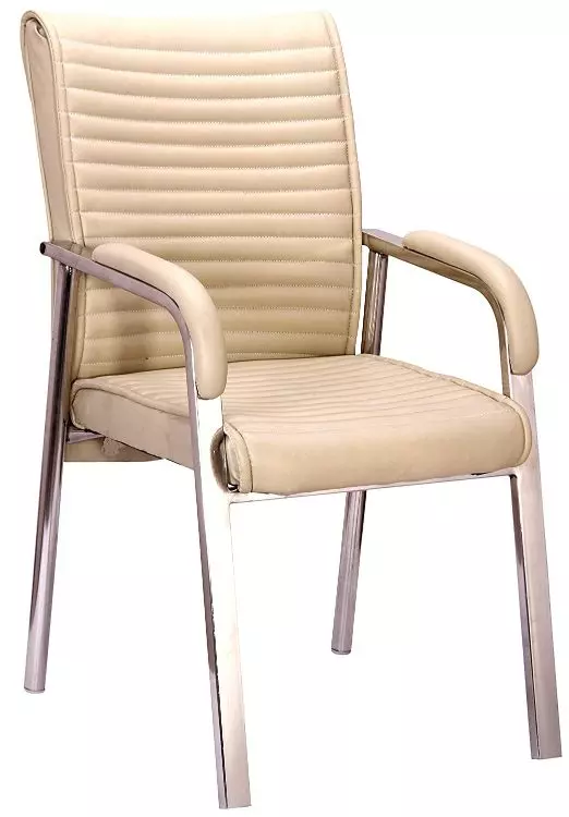 Aaron SS540 Cream Fixed with Armrest Visitor Chair