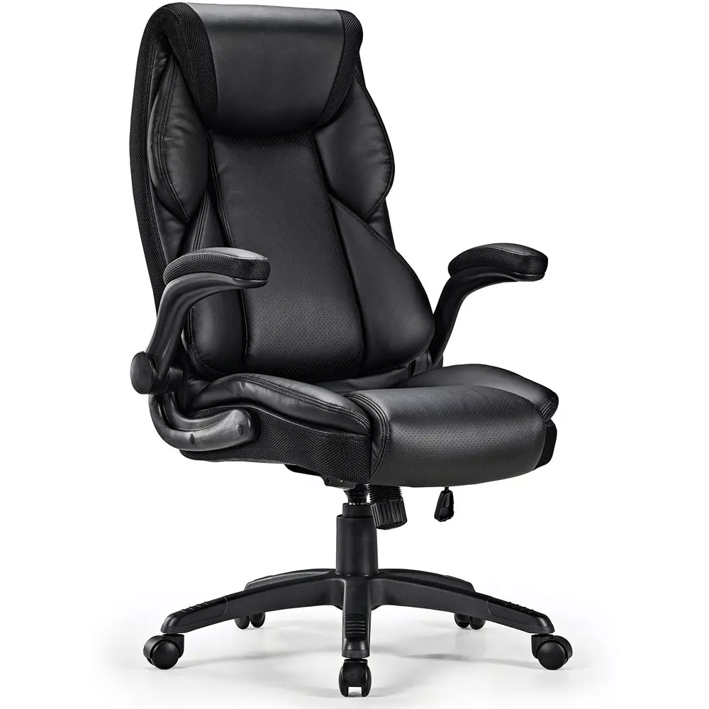 CHAIRTECH Office Executive Chair Leatherette Black for Office & Professional Use