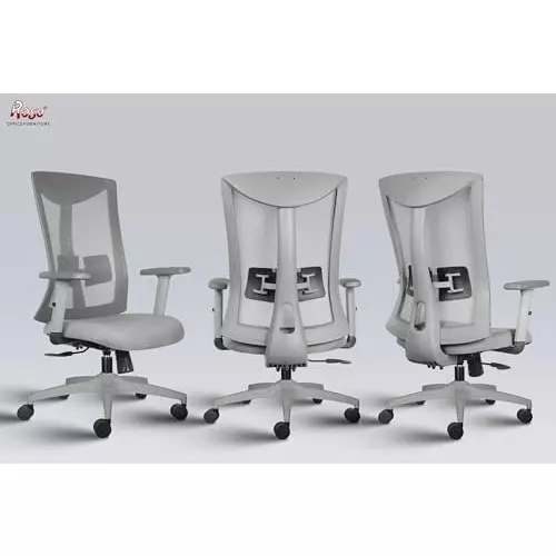 Rose Henley Ergonomic Office Chair Mid Back Grey India