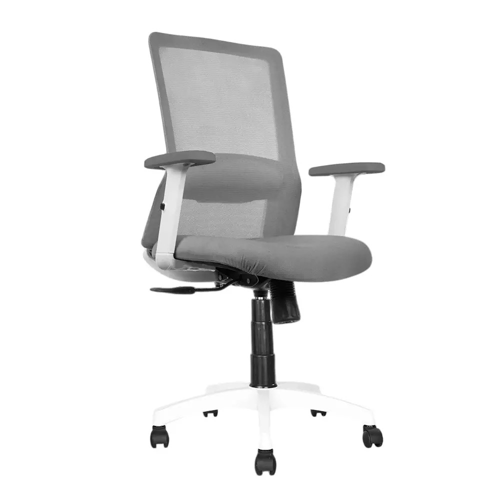 Rose Filo Ergonomic Office Chair Mid Back White & Grey India