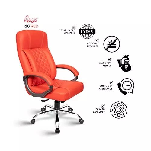 Rose I10 Revolving Office Chair High Back Red India