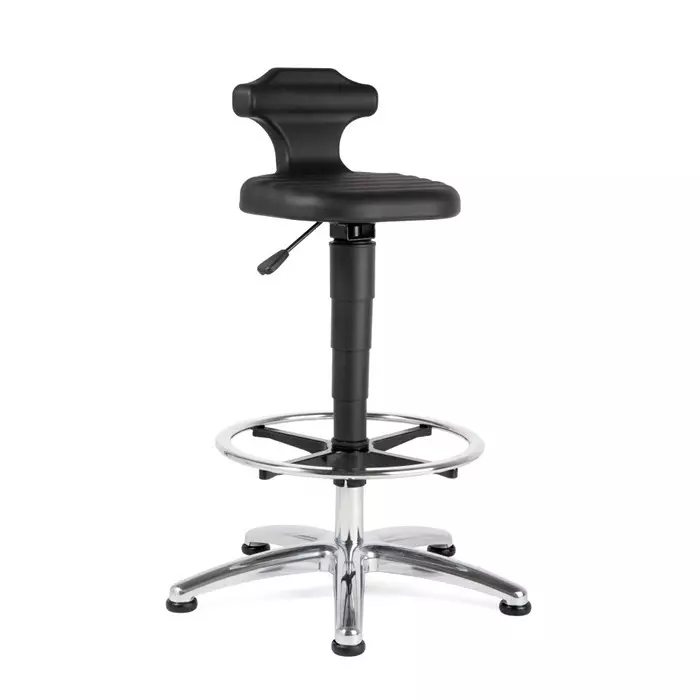Treston Black Plastic Desk Chair 120 Kg Weight Capacity, C19PU-ESD