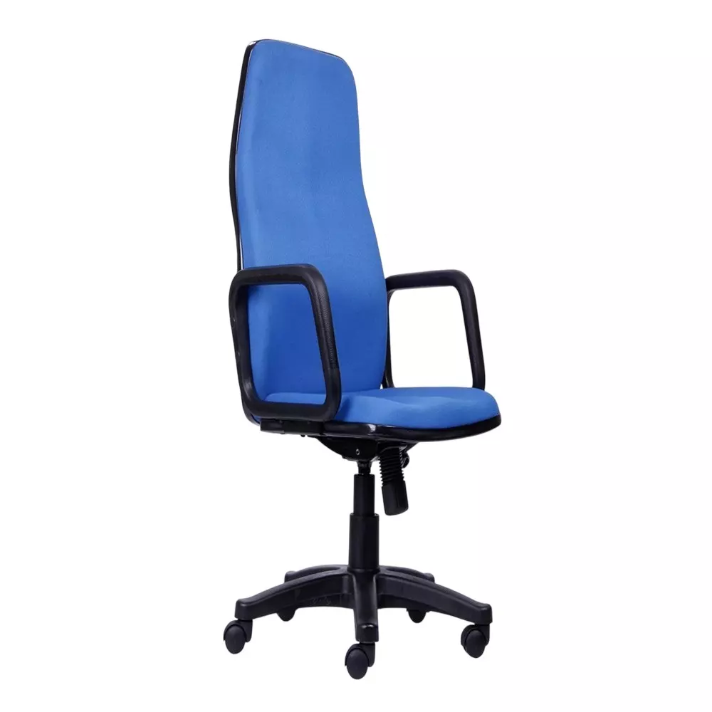 SAHANI Medium Back Revolving Office Chair Fabric Arm Rest Blue, SSF-05