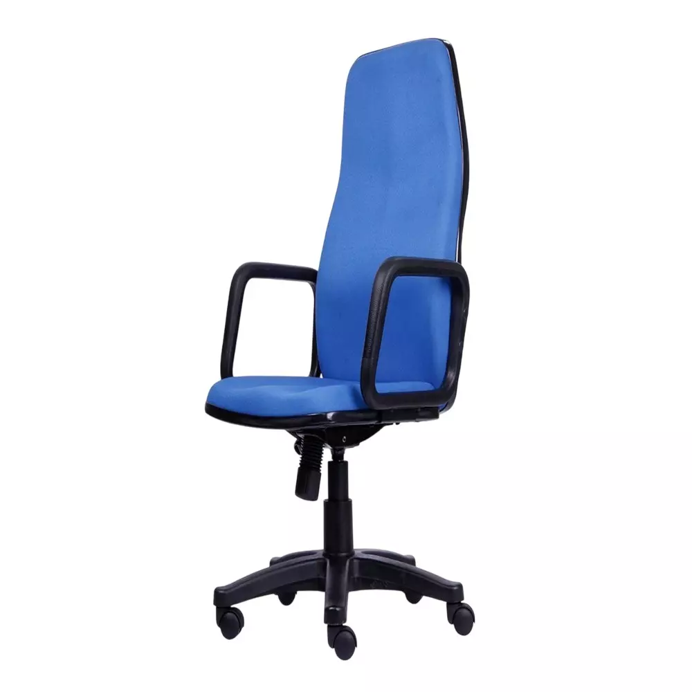 SAHANI Medium Back Revolving Office Chair Fabric Arm Rest Blue, SSF-05