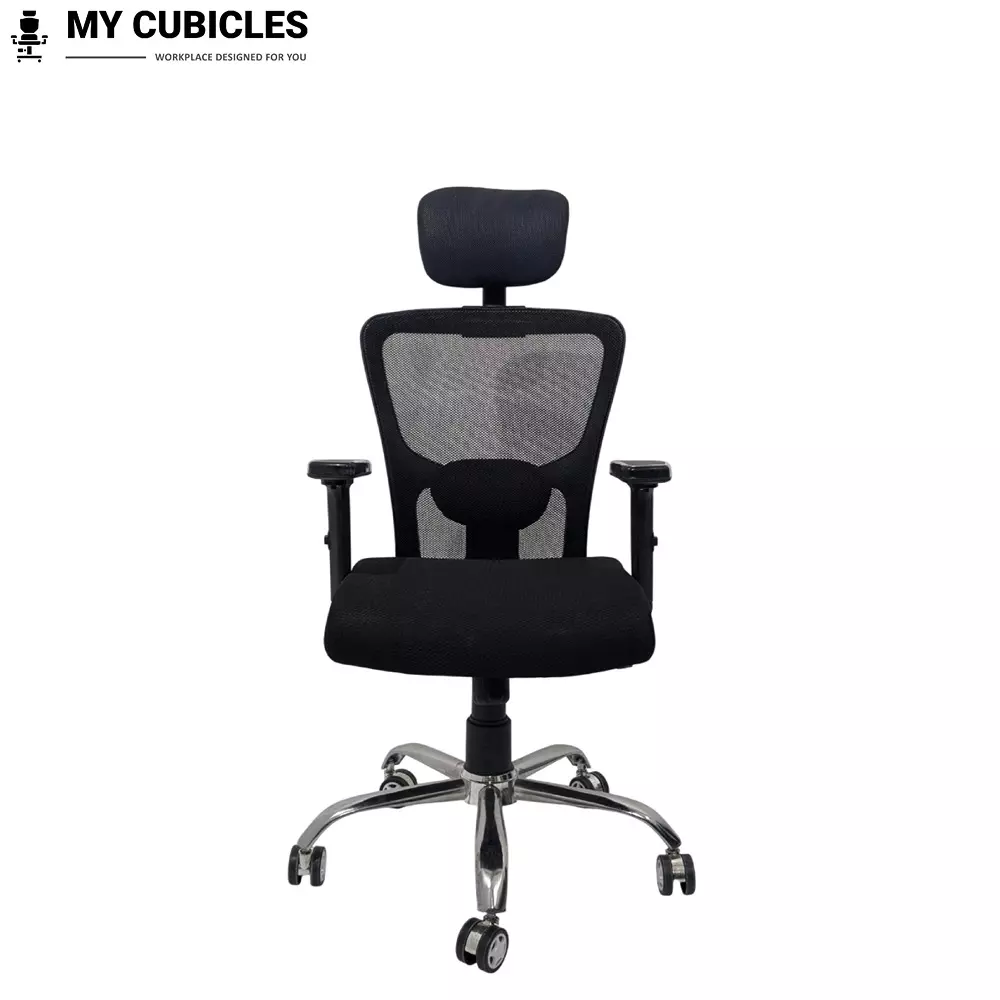 MY CUBICLES Majesty Executive Office Chair High Back Polyurethane Foam Weight Capacity Upto 115 Kg Black, MC0092