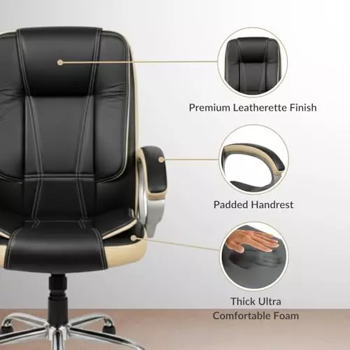 activa-venture-ergonomic-office-chair-with-arm-rest-high-back-leatherette-pu-foam-black-beige-for-home-office-use