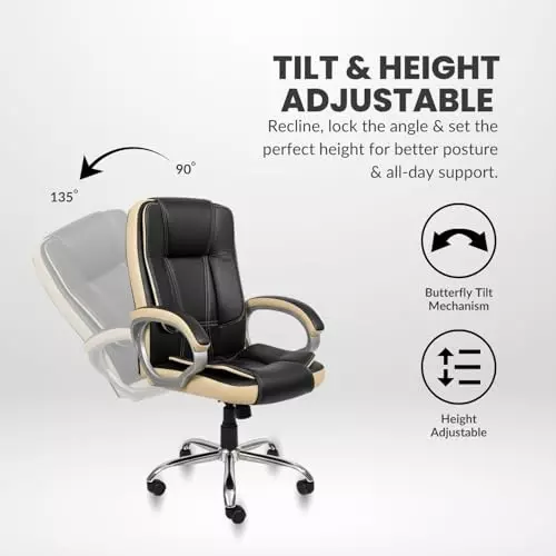 activa-venture-ergonomic-office-chair-with-arm-rest-high-back-leatherette-pu-foam-black-beige-for-home-office-use