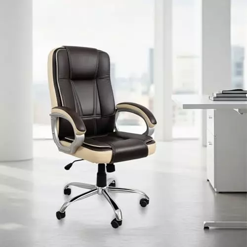 activa-venture-ergonomic-office-chair-with-arm-rest-high-back-leatherette-pu-foam-coffee-beige-for-home-office-use