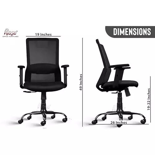 rose-filo-ergonomic-office-chair-with-armrest-mid-back-black