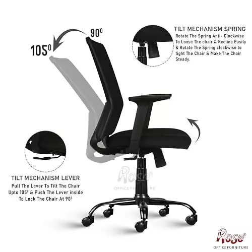 rose-filo-ergonomic-office-chair-with-armrest-mid-back-black
