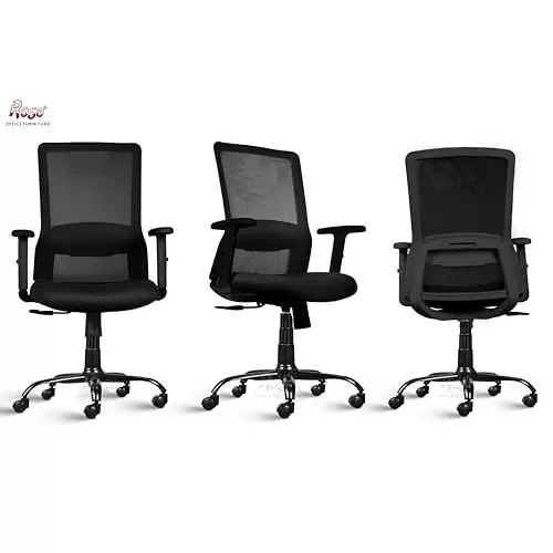 rose-filo-ergonomic-office-chair-with-armrest-mid-back-black