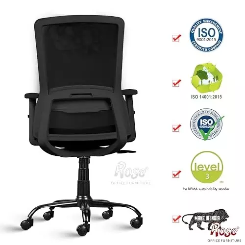 rose-filo-ergonomic-office-chair-with-armrest-mid-back-black