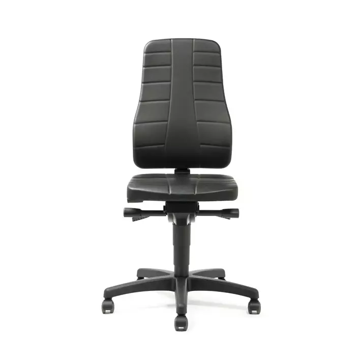 Treston Black Leather Desk Chair 120 Kg Weight Capacity, C40AL