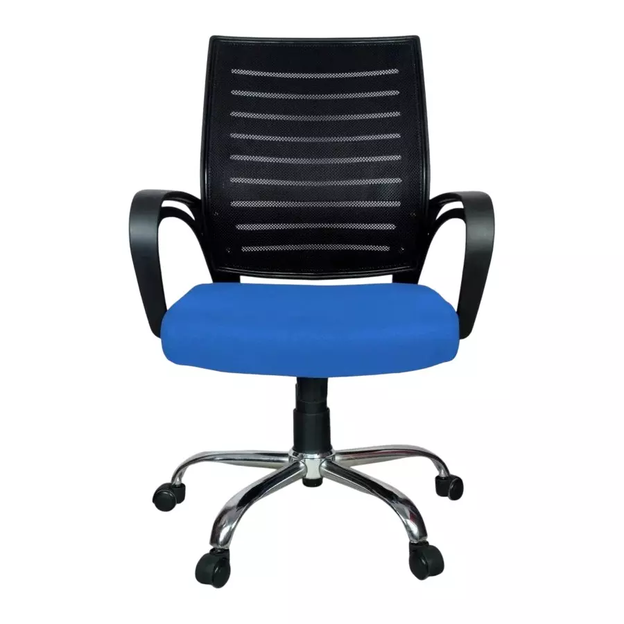 SAHANI Medium Back Ergonomic Office Chair Mesh Fabric Arm Rest Blue, SSF-03