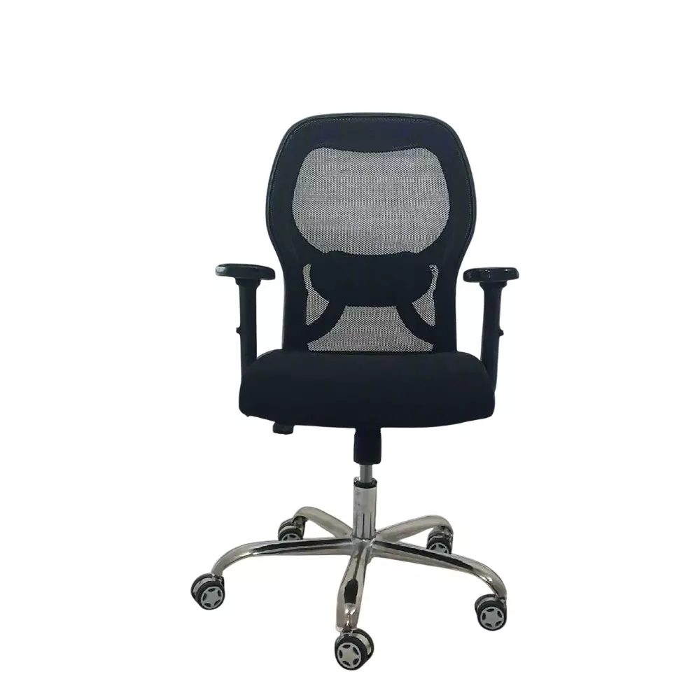 MY CUBICLES Titan Throne Matrix Office Chair Low Back Polyurethane Foam Weight Capacity Upto 120 Kg Black, MC0095