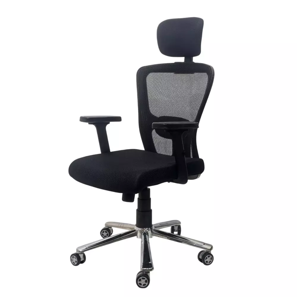 MY CUBICLES Majesty Ergonomic Chair High Back Polyurethane Foam Weight Capacity Upto 125 Kg Black, MC0059