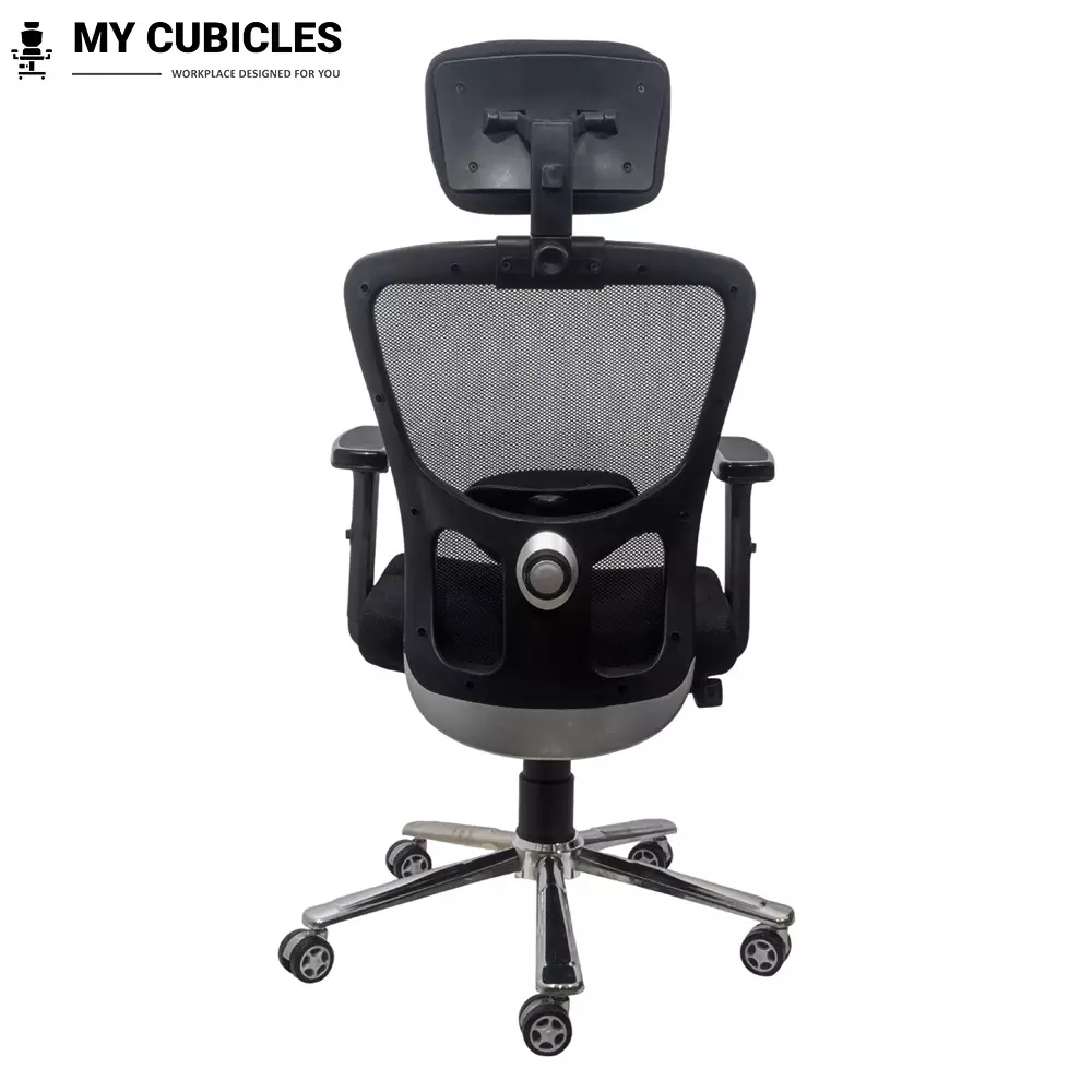 MY CUBICLES Majesty Ergonomic Chair High Back Polyurethane Foam Weight Capacity Upto 125 Kg Black, MC0059