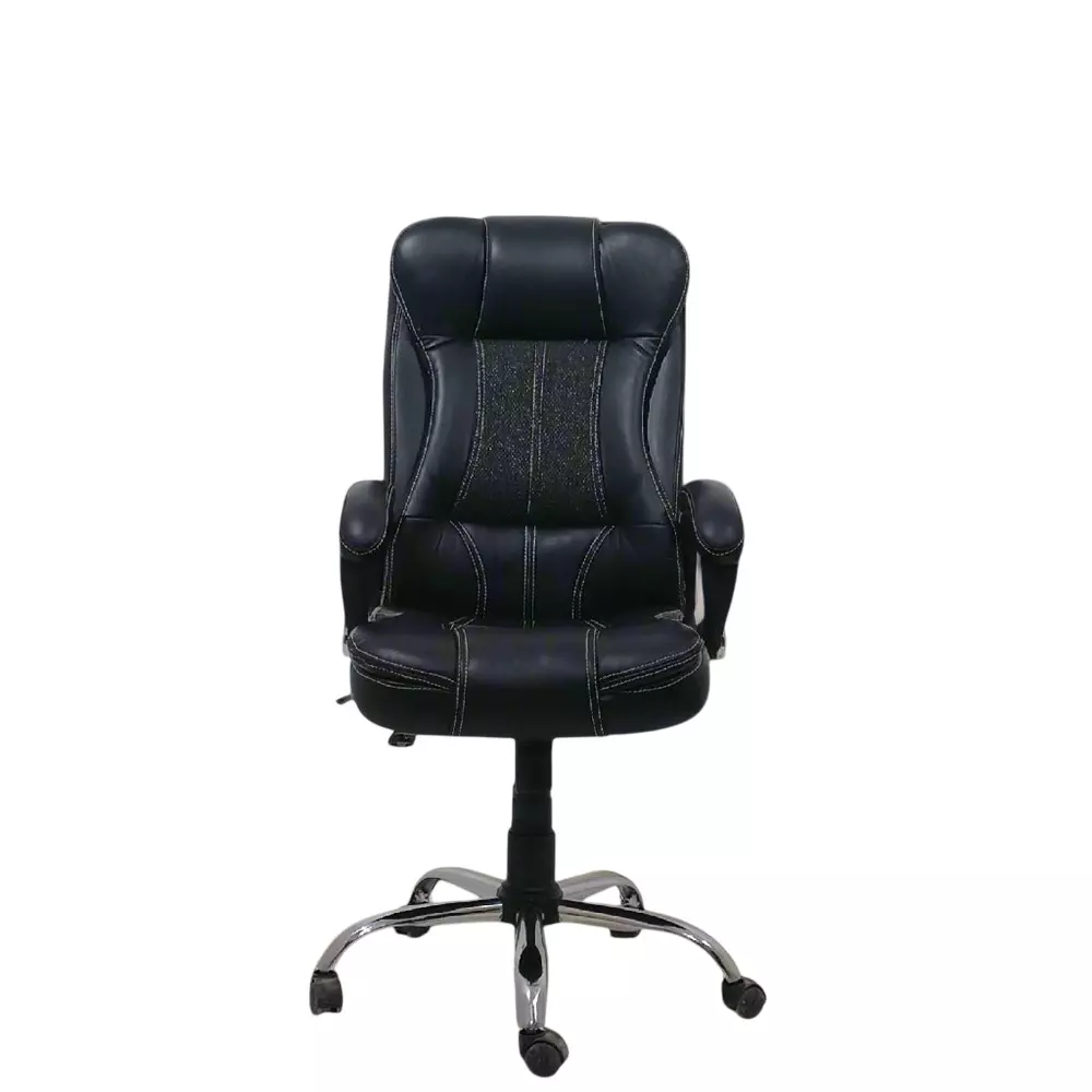 MY CUBICLES Commandra Executive Boss Chair High Back Polyurethane Foam Weight Capacity Upto 120 Kg Black, MC0082