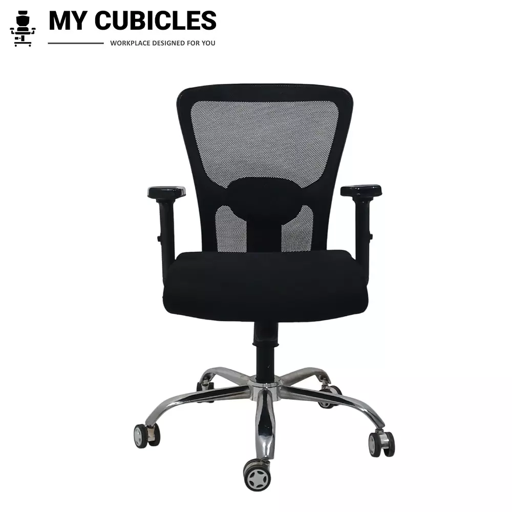 MY CUBICLES AeroFlex Office Chair Low Back Polyurethane Foam Weight Capacity Upto 115 Kg Black, MC0091