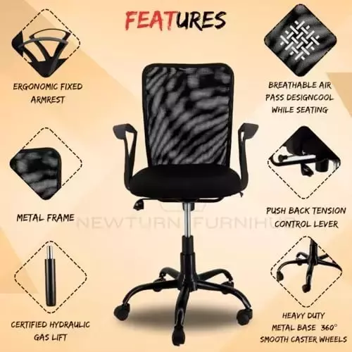 newturn-sigma-office-chair-with-fixed-armrest-18-inch-457-mm-size-moulded-foam-mesh-black-for-study-home-office-pack-of-2-pcs