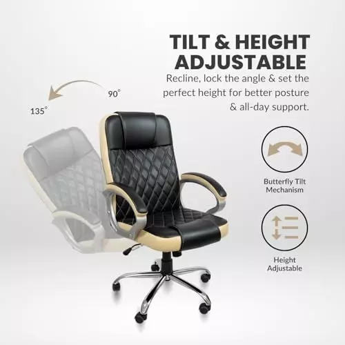 activa-kohinoor-executive-executive-office-chair-with-cushioned-seat-arm-rest-high-back-upholstered-leather-beige-black-for-home-gaming-office-use